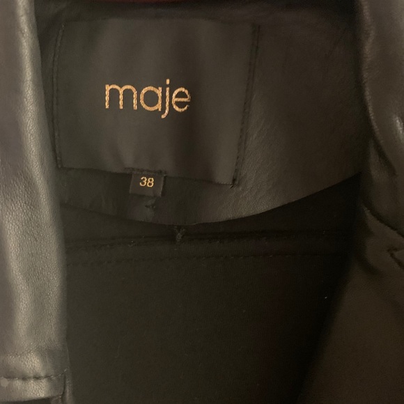 Leather jacket Maje - Picture 2 of 6